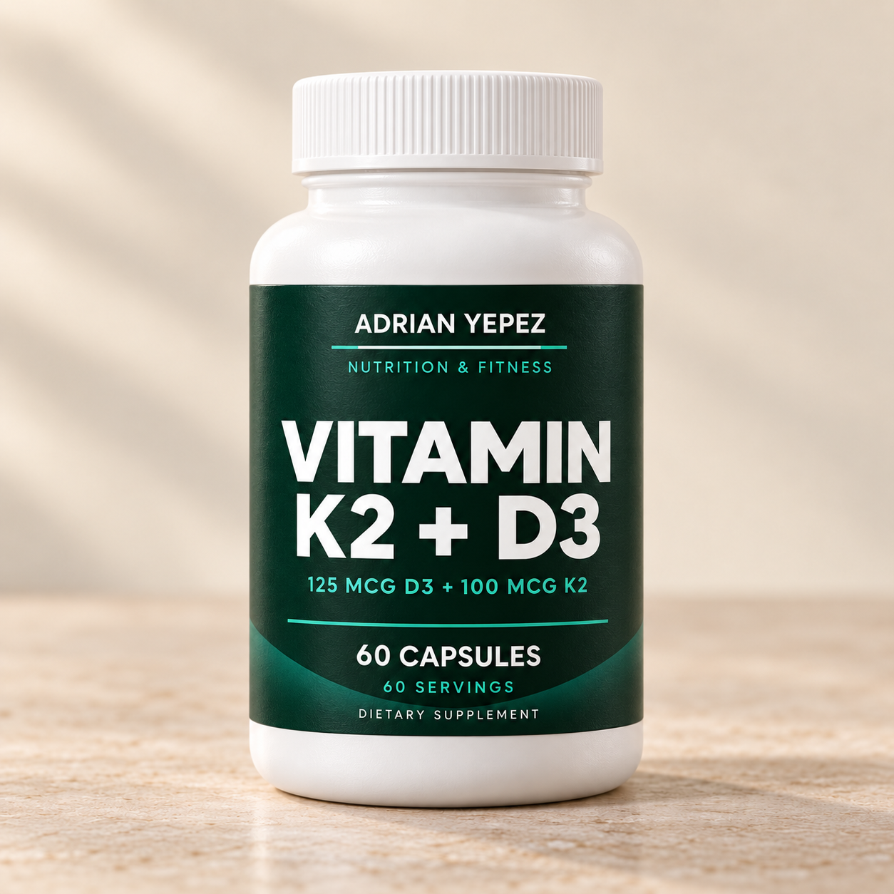 Vitamina K2 + D3 AYNF de 60 cápsulas