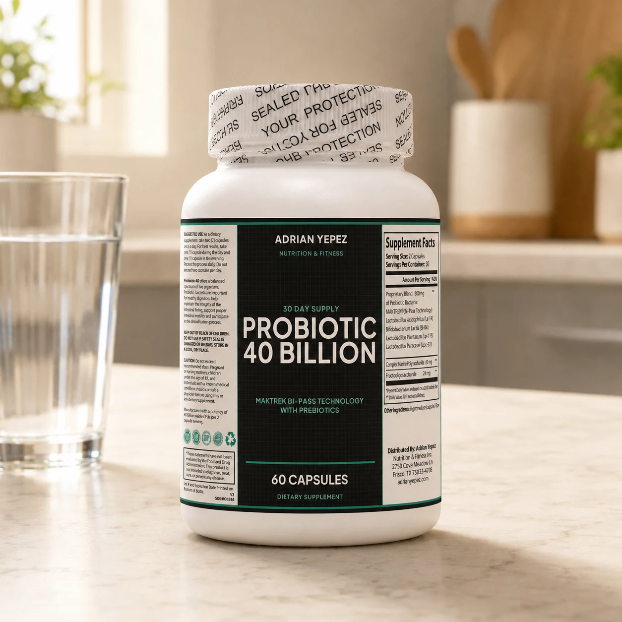 Probiótico 40 Billion CFU AYNF en una rutina diaria