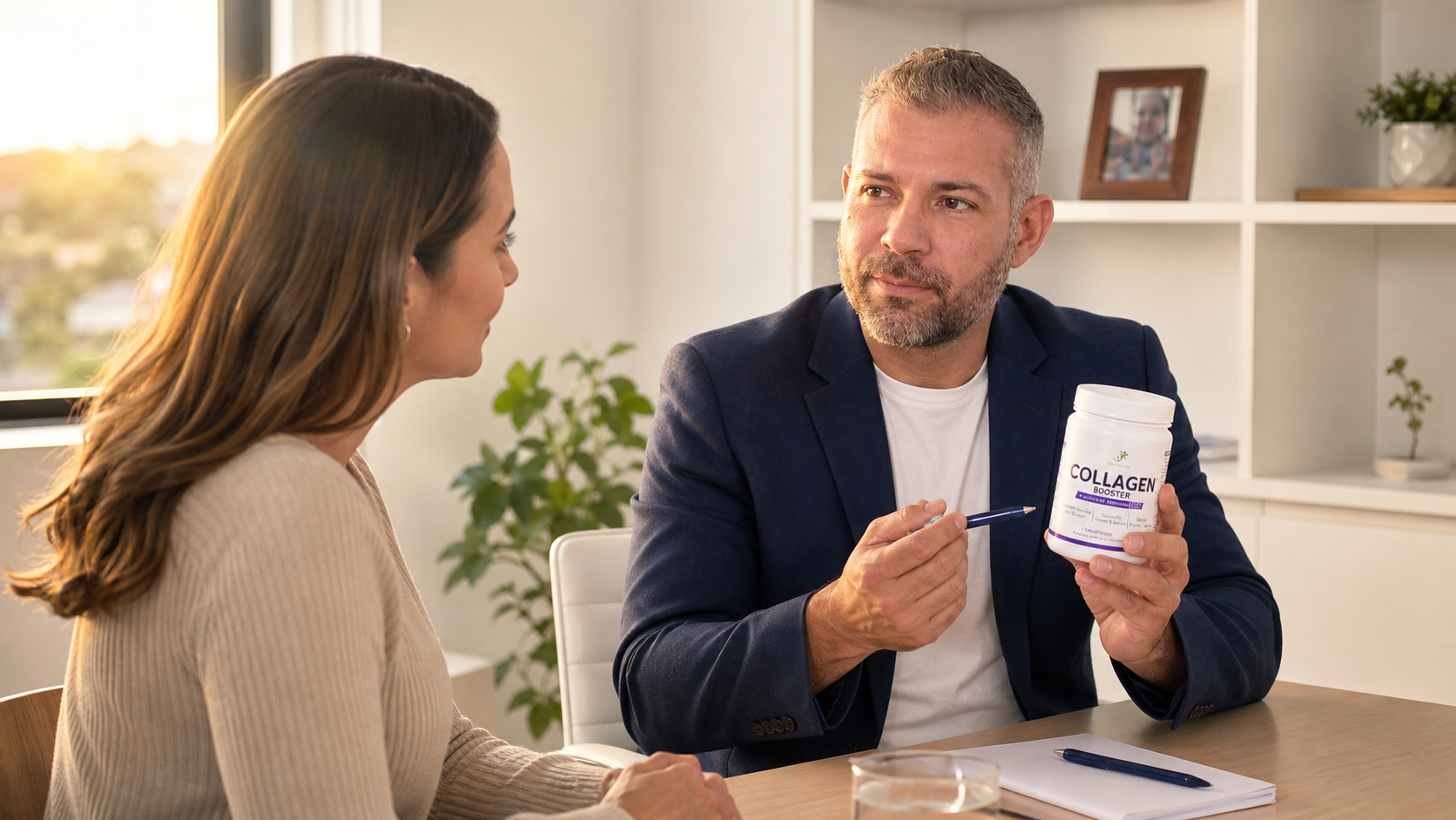 Adrian Yepez durante una consulta nutricional privada